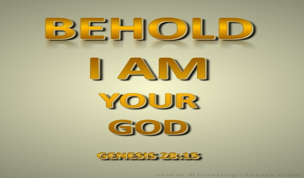 Genesis 28:15 I Am Your God (gold)